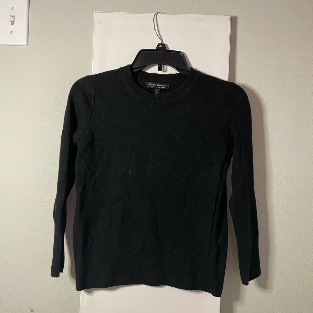 Banana Republic Black Merino Blend Sweater